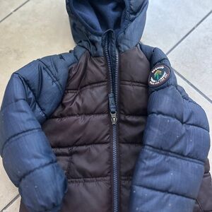 Sequoia Kids Puffer Jacket - Navy and Brown